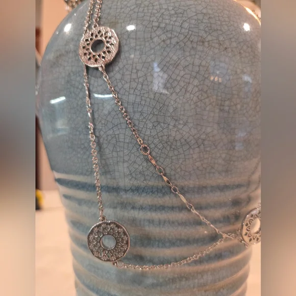 Lane BRYANT Multi Row Filligree Necklace - Picture 4 of 6